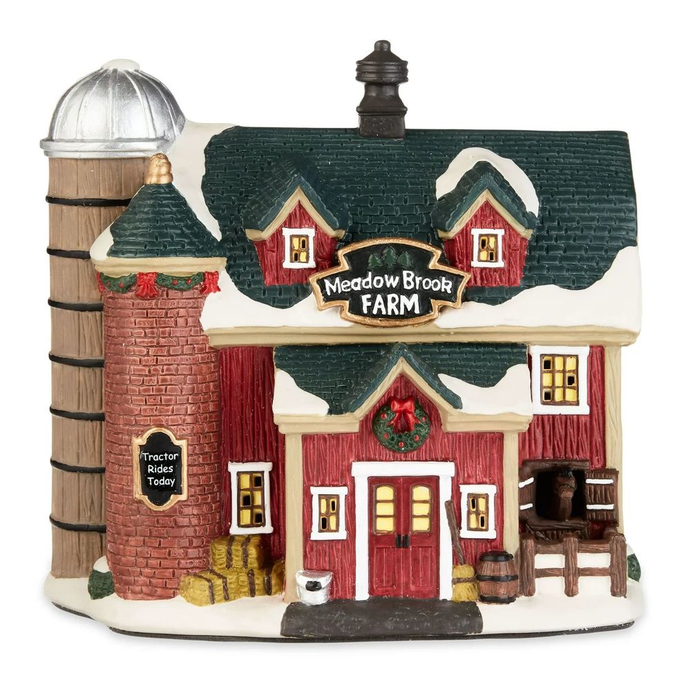 Holiday Time Christmas Village Multi-Color Meadow Brook Farm